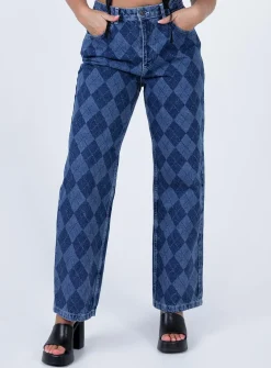 Princess Polly The Ragged Priest Detention Mid/Light Blue Jeans  Denim Flash Sale