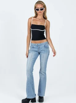 Princess Polly The Ragged Priest Low Roder Jeanbootcut Light Blue Fashion