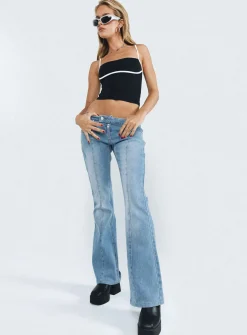 Princess Polly The Ragged Priest Low Roder Jeanbootcut Light Blue Fashion