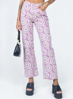 Princess Polly The Ragged Priest Portal Denim Jeans Lilac   Purple Online