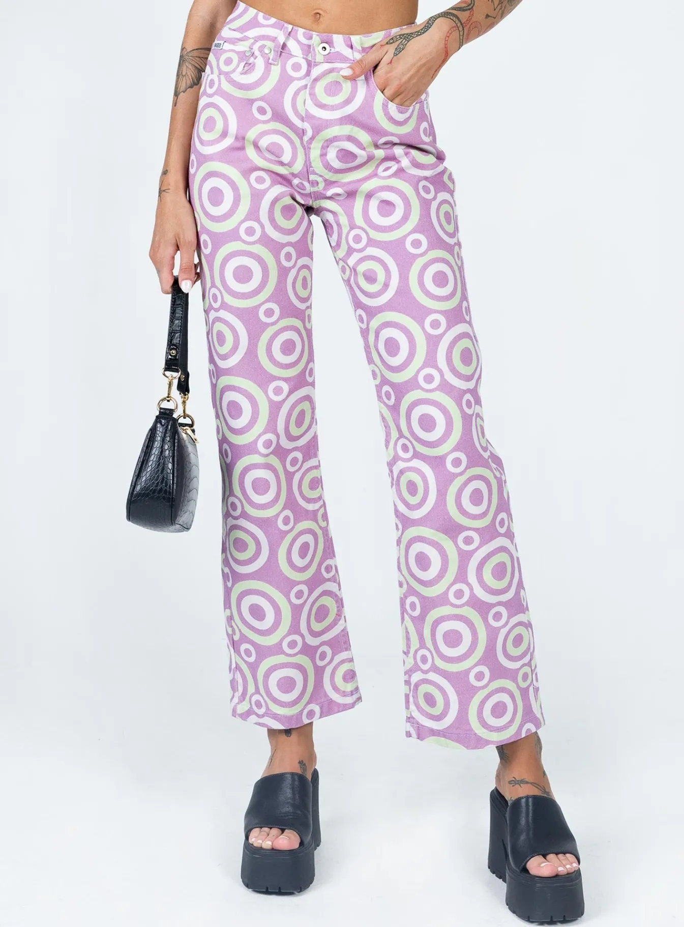 Princess Polly The Ragged Priest Portal Denim Jeans Lilac Purple Online
