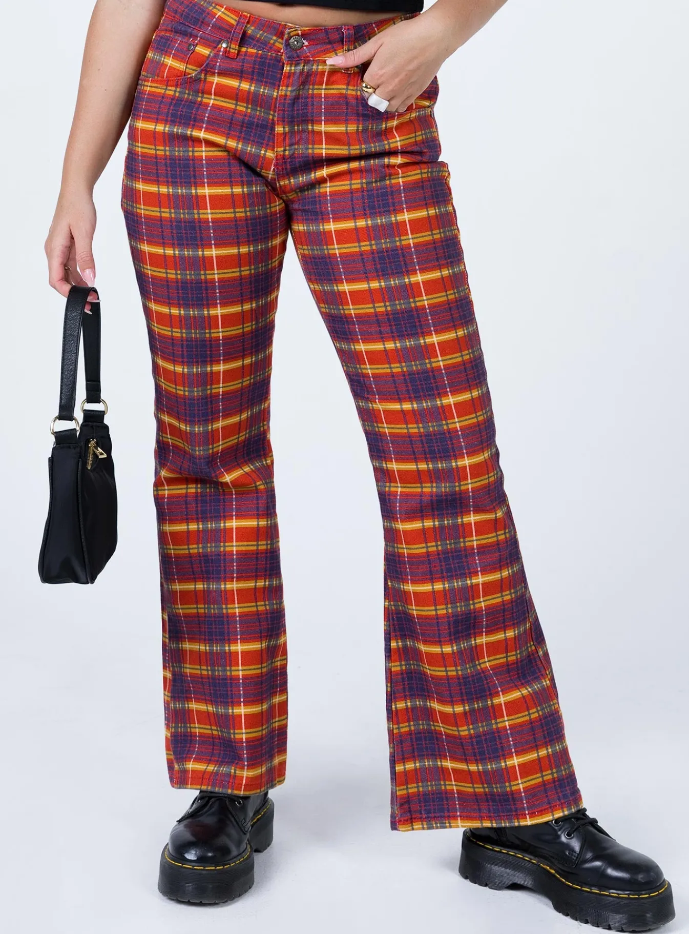 Princess Polly The Ragged Priest Register Pant Denim Multi Red Best Sale
