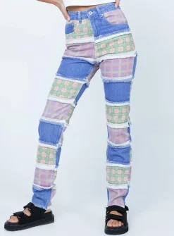Princess Polly The Ragged Priest Vision Jeans  Multi Flash Sale