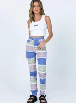 Princess Polly The Ragged Priest Vision Jeans  Multi Flash Sale