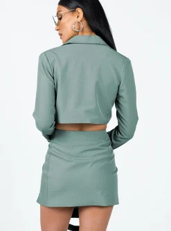 Princess Polly The Reggie Mini Skirt Slate Grey Clearance