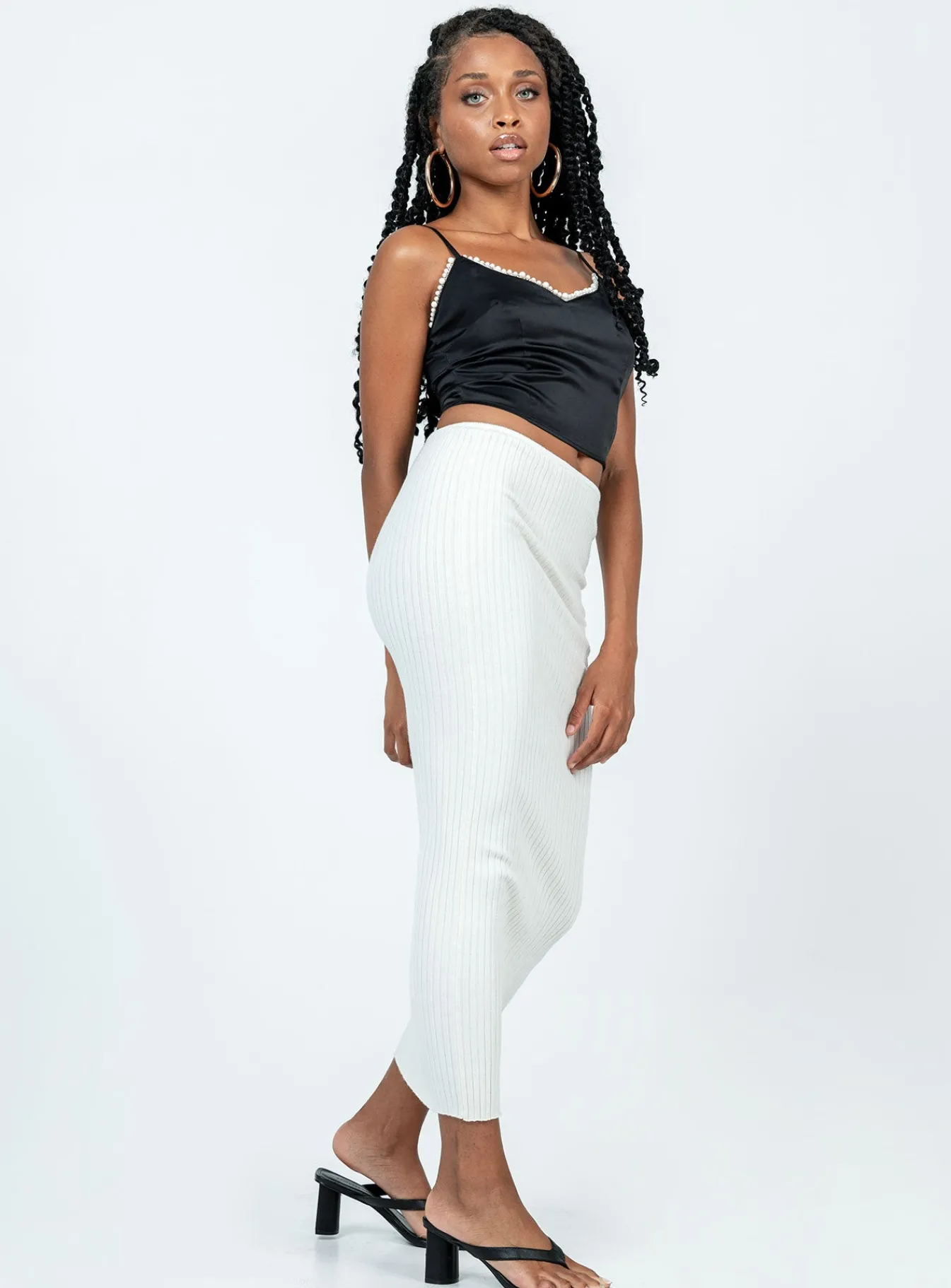 Princess Polly The Samma Midi Skirt White Outlet