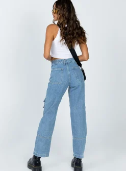 Princess Polly The Stacey Jeansblue   Denim Hot