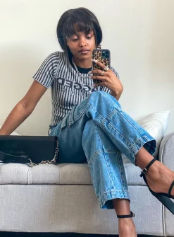 Princess Polly The Stacey Jeansblue   Denim Hot