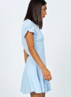 Princess Polly The Sting Mini Dress Baby Blue Shop
