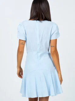 Princess Polly The Sting Mini Dress Baby Blue Shop