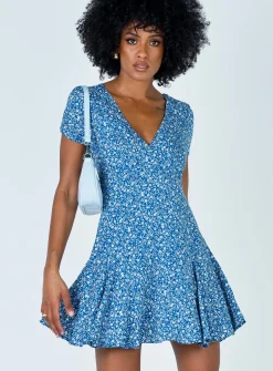 Princess Polly The Sting Mini Dress Petite   Blue Best Sale