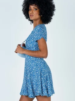 Princess Polly The Sting Mini Dress Petite   Blue Best Sale