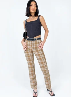 Princess Polly The Taffie Pants  Brown Best Sale