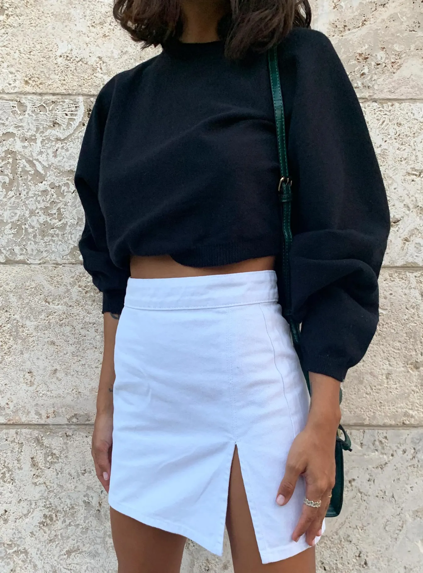 Princess Polly The Thorpe Cropped Sweatshirt Black Fashion
