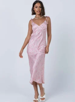 Princess Polly The Veronica Midi Dress   Pink Cheap