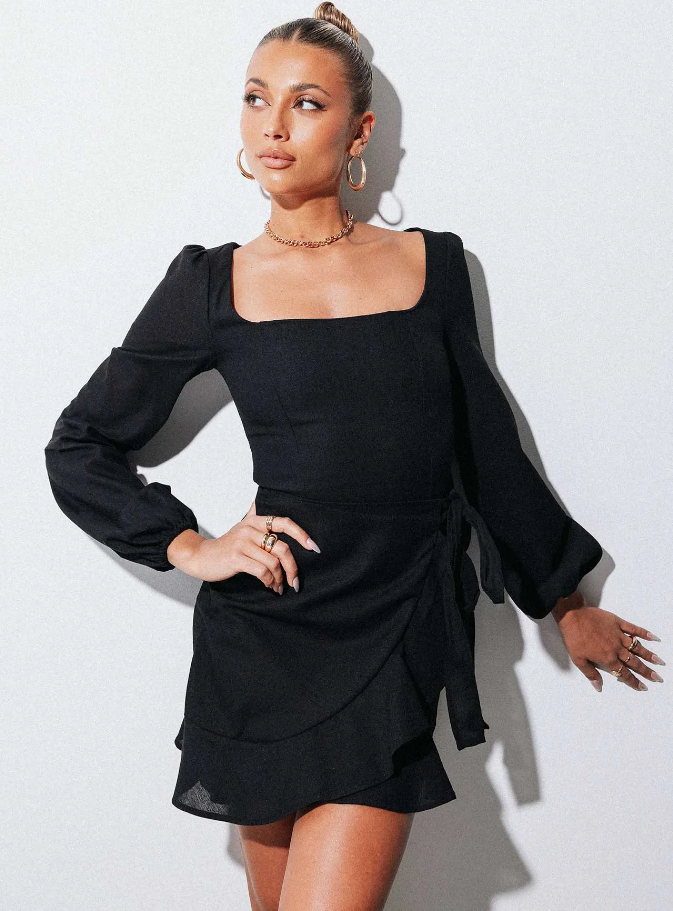 Princess Polly The Villa Mini Dress Black Sale