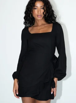 Princess Polly The Villa Mini Dress Black Sale
