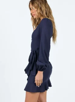 Princess Polly The Villa Mini Dress Navy Hot