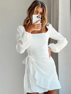 Princess Polly The Villa Mini Dress  White Online