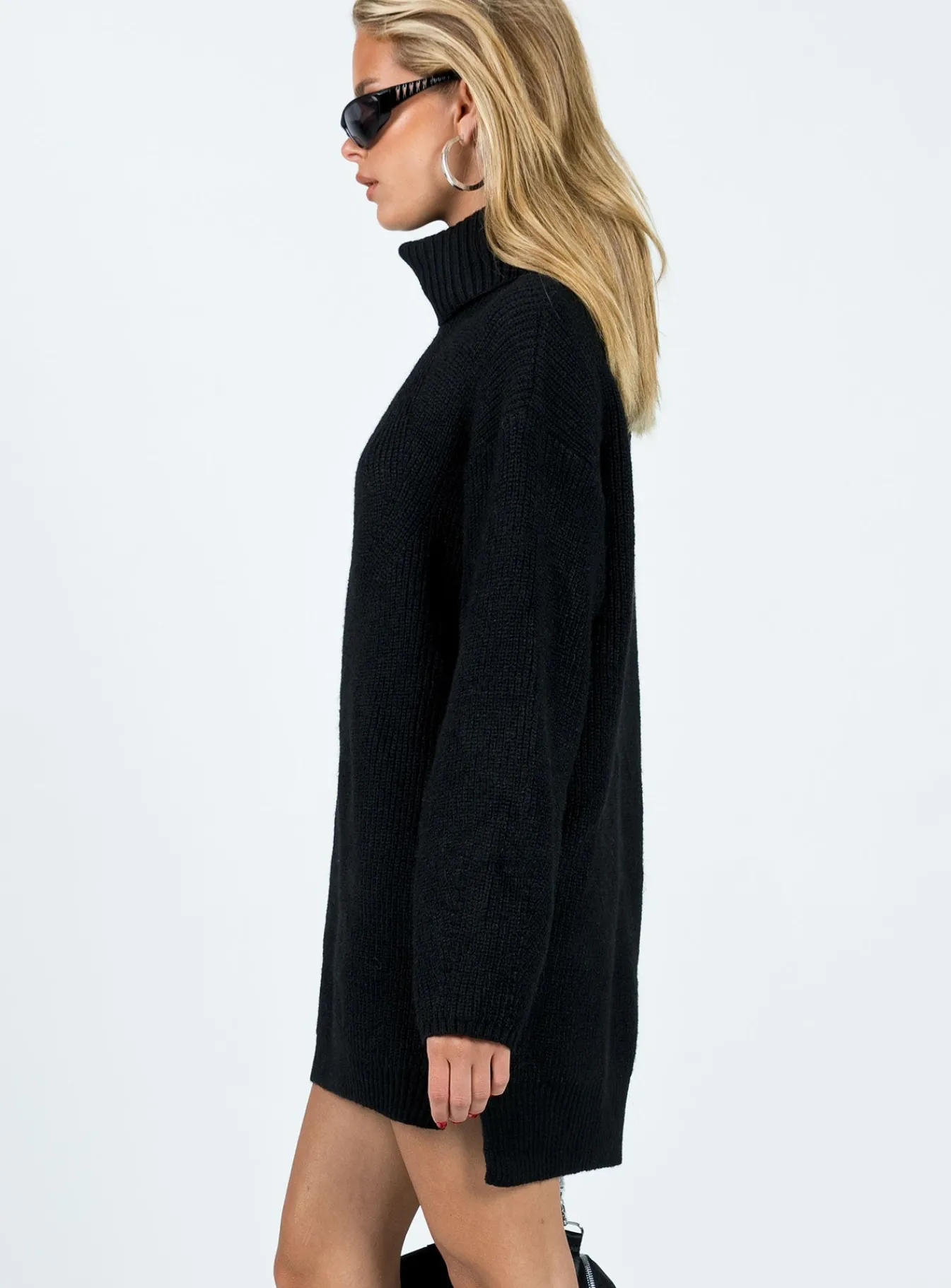 Princess Polly Theese Sweater Dress Black Best
