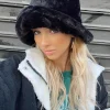 Princess Polly Theo Plush Bucket Hat  Black Clearance