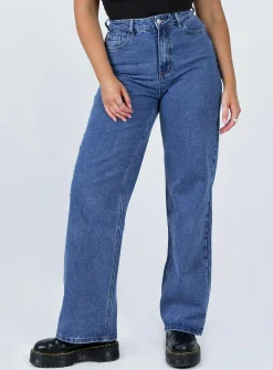 Princess Polly Theore High Waisted Mom Jean Mid Wash  Denim Discount