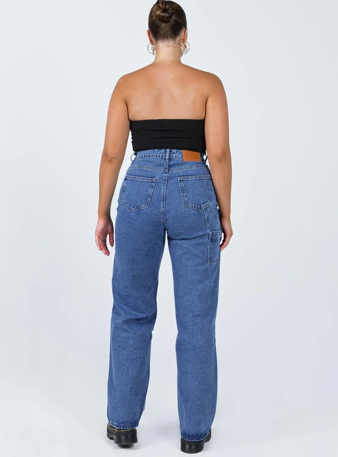 Princess Polly Theore High Waisted Mom Jean Mid Wash Denim Discount