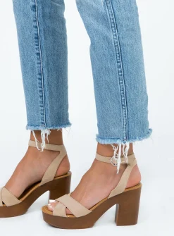 Princess Polly Therapy Camellia Heel  Cashew New