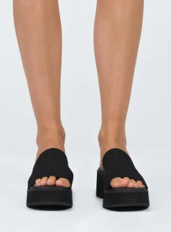 Princess Polly Therapy Nawty Sandals  Black New