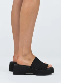 Princess Polly Therapy Nawty Sandals  Black New