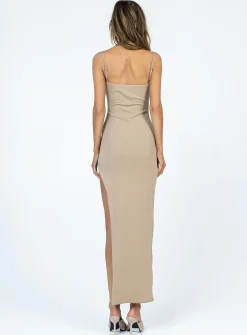 Princess Polly Tiana Maxi Dress Brown Cheap