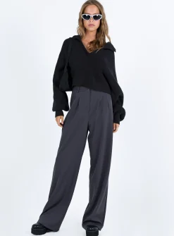 Princess Polly Tiara Cropped Sweater  Black Best Sale