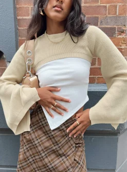 Princess Polly Tieghan Bolero  Beige Clearance