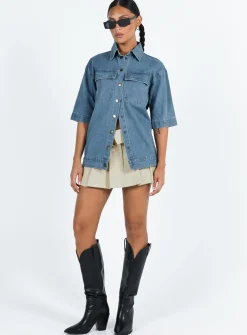 Princess Polly Tilse Jacket  Denim Clearance