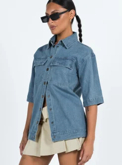 Princess Polly Tilse Jacket  Denim Clearance