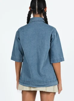 Princess Polly Tilse Jacket  Denim Clearance