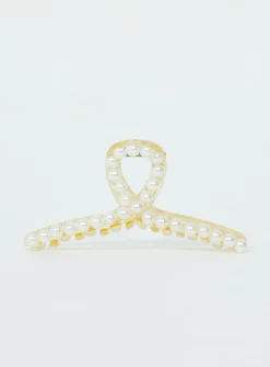 Princess Polly Tilton Pearl Hair Clip  White Shop