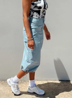 Princess Polly Tinba Midi Skirt Blue Store