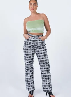 Princess Polly Tinsley Top  Green Best
