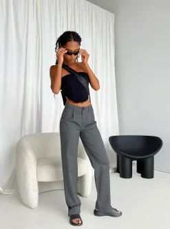 Princess Polly Titius Pants  Slate Clearance