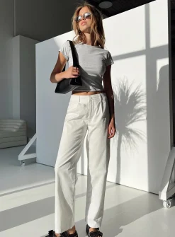 Princess Polly Titius Pants Solid  White Store