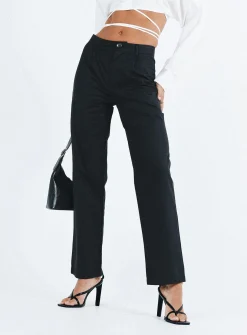 Princess Polly Titius Pants Solid  Black Shop