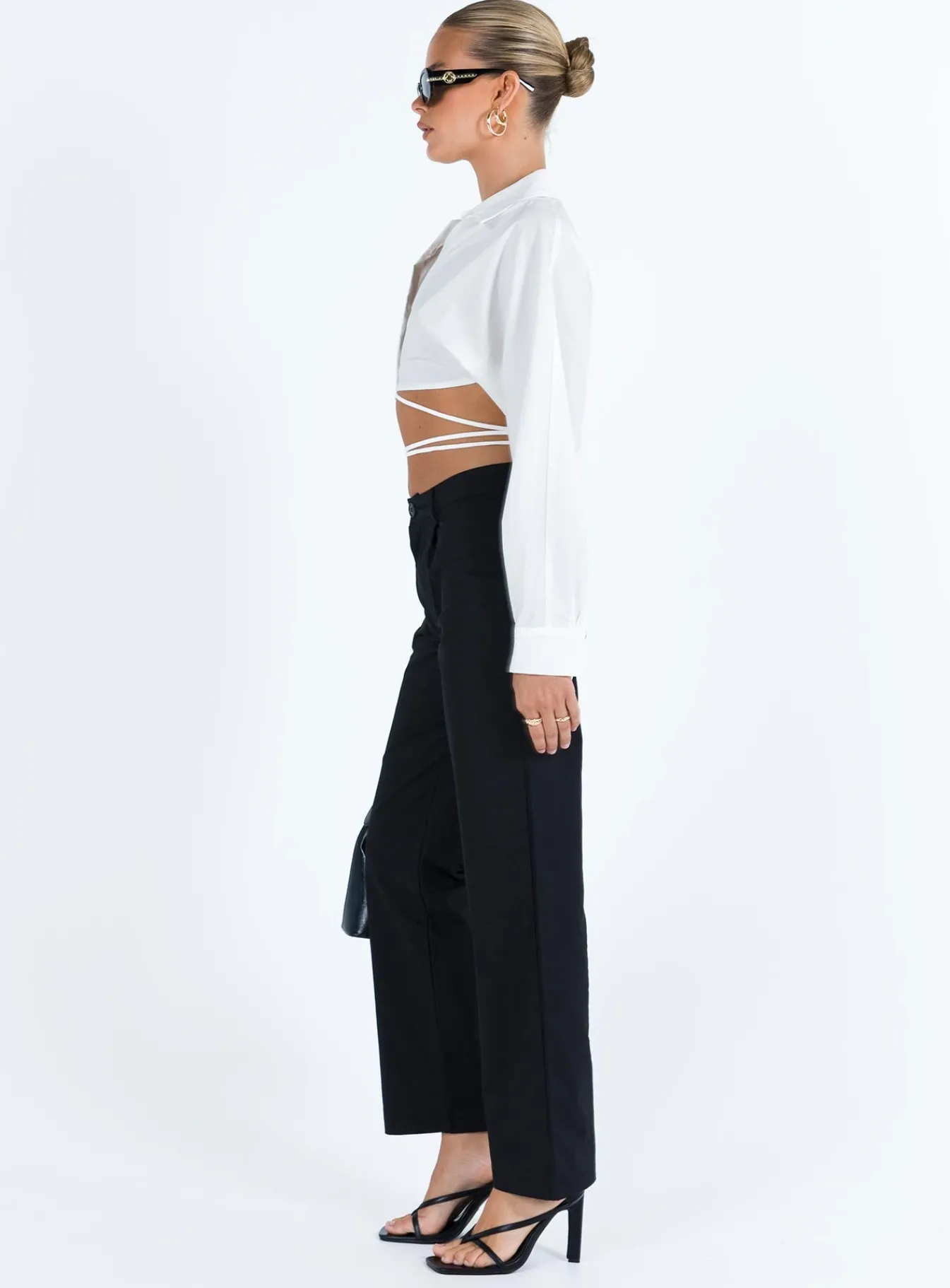 Princess Polly Titius Pants Solid Black Shop
