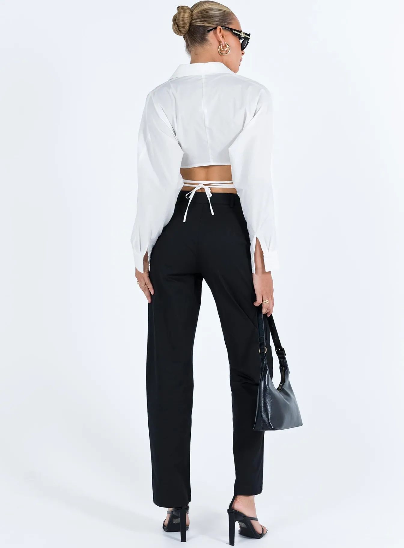 Princess Polly Titius Pants Solid Black Shop