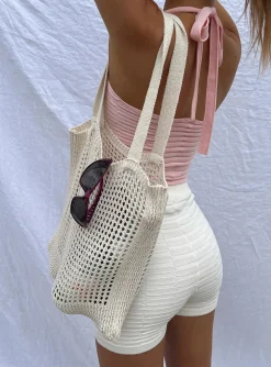 Princess Polly Toddy Tote Bag  Cream Clearance
