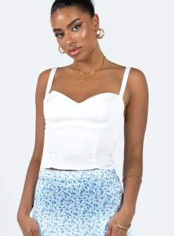 Princess Polly Tomkins Corset Top  White Hot