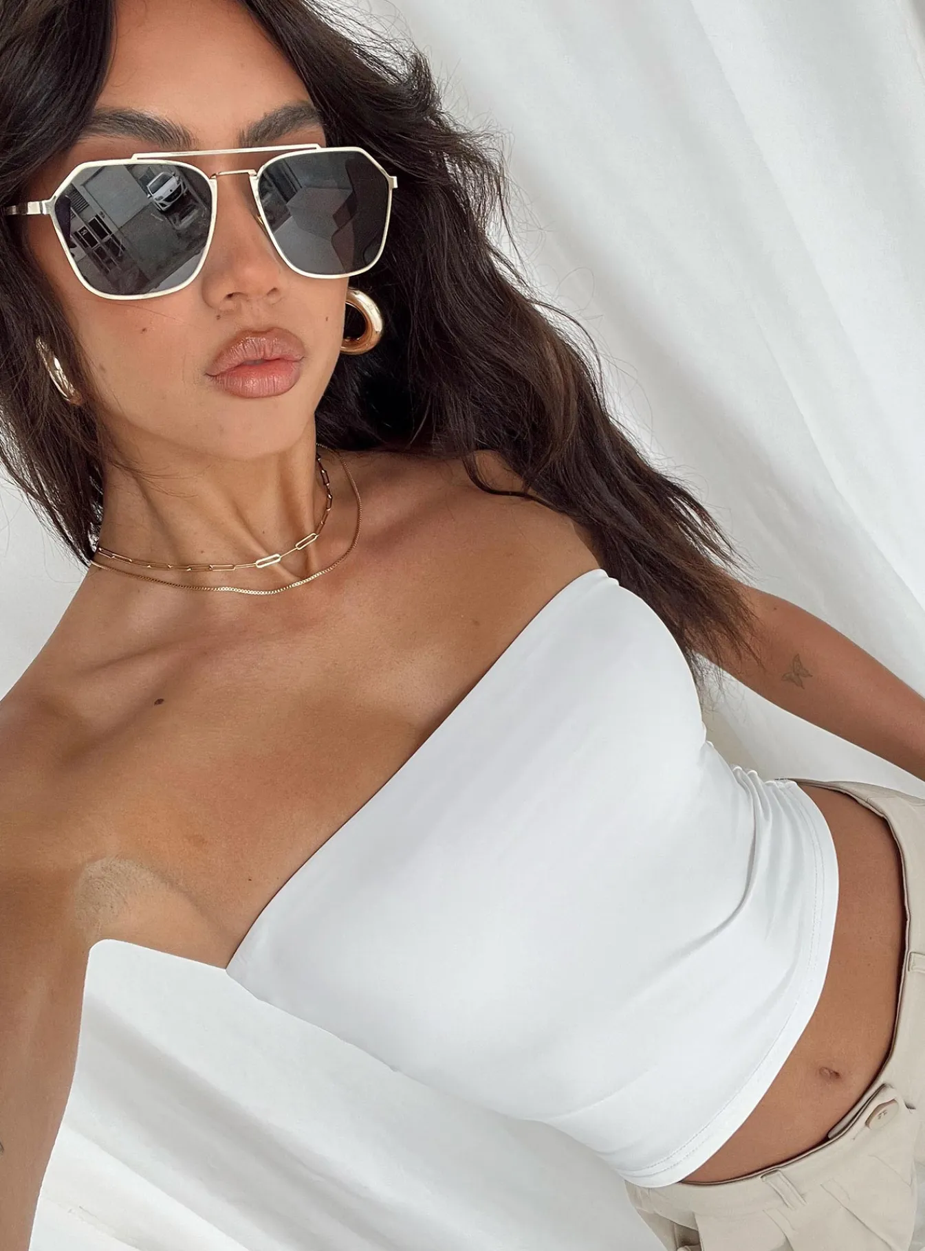 Princess Polly Tomlin Top White Sale