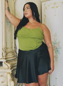 Princess Polly Topakas Plisse Corsetcurve   Green Best Sale