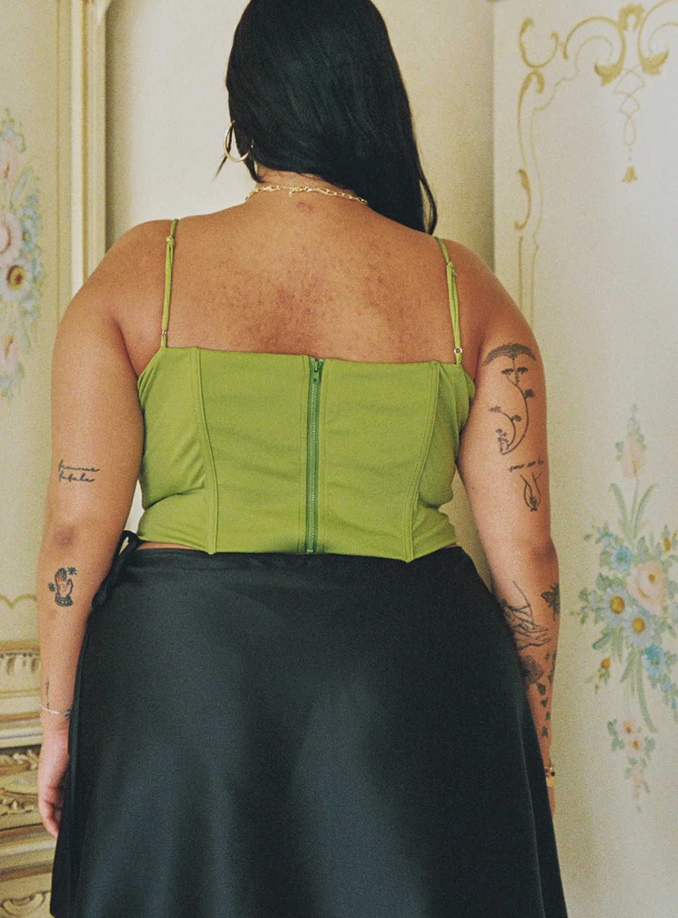 Princess Polly Topakas Plisse Corsetcurve Green Best Sale