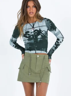 Princess Polly Torres Cargo Mini Skirt  Khaki Store